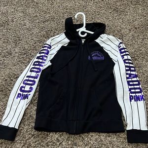 Colorado Rockies PINK Zip Up Sweater